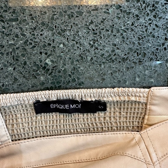 Epique Moi Vegan Leather Corset Style Spaghetti Strap Mini Dress Sz Sm - Picture 4 of 6